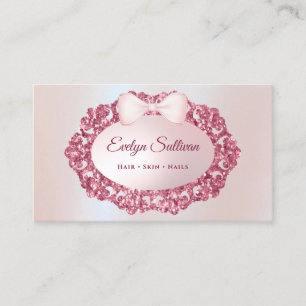 Glitzer Vintage Rahmen Imitate Folie Visitenkarte