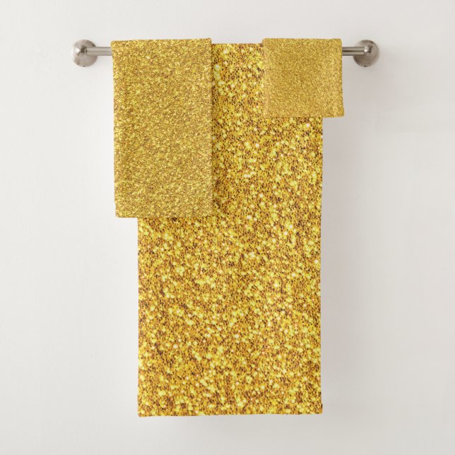 Glitzer von Gold Imitate Badhandtuch Set (Insitu)