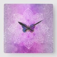 *~* Glitzer Wasserfarbe Yoga Schmetterling Mandala