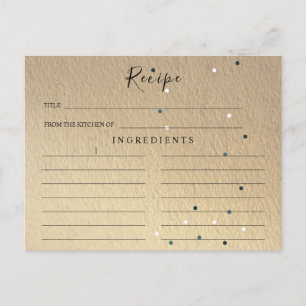 Glitzer Wedding Brautparty Rezept Card Postkarte