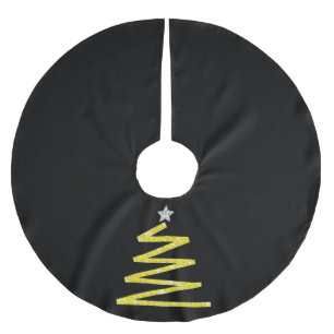 Glitzer Weihnachtsbaum Polyester Weihnachtsbaumdecke