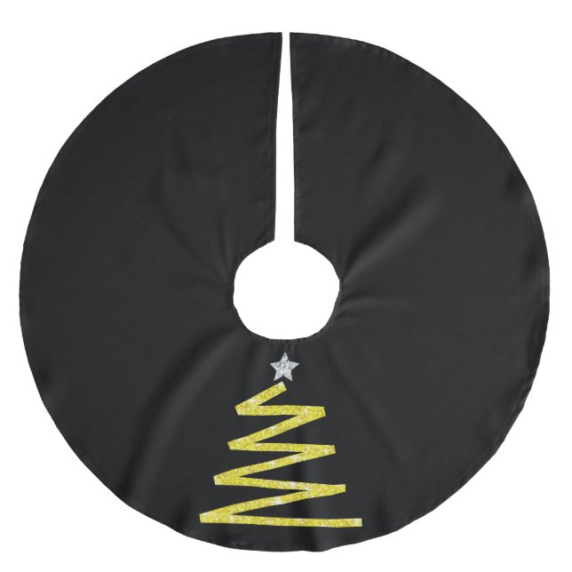 Glitzer Weihnachtsbaum Polyester Weihnachtsbaumdecke (Vorderseite)