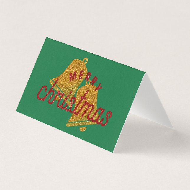 Glitzer Weihnachtsglocken (Vorderseite)