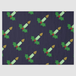 Glitzer Weihnachtskerze Seidenpapier