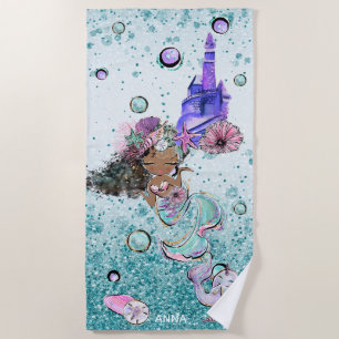 *~* Glitzer Whale Mermaid Star Fisch Sandburg Strandtuch