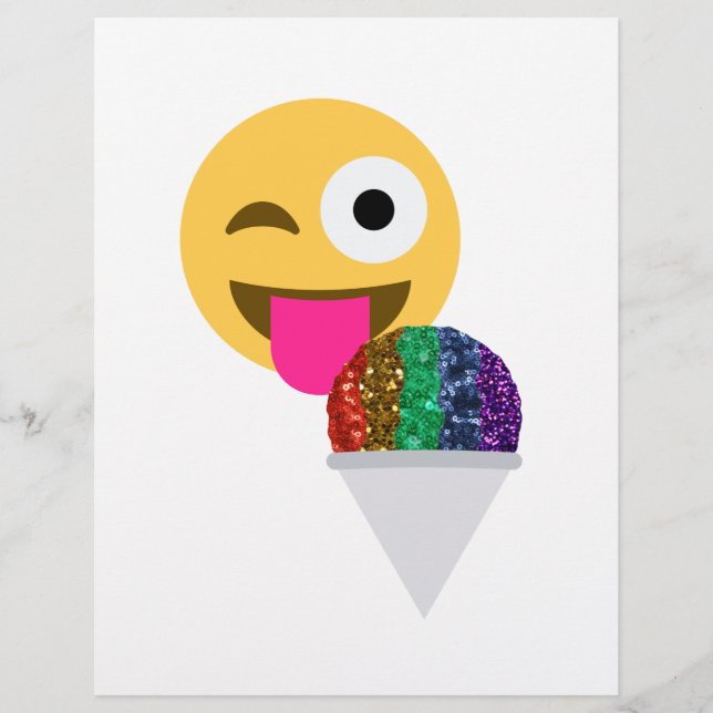 Glitzer wink Emoji (Vorderseite)