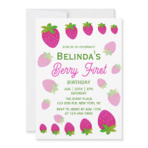 Glitzer Y2K Strawberry Berry Erster Geburtstag