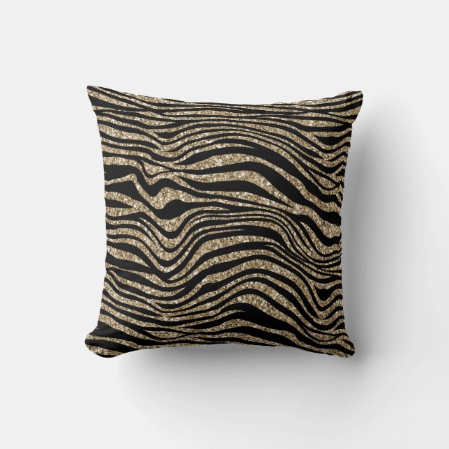 Glitzer Zebra Print     Kissen (Vorderseite)