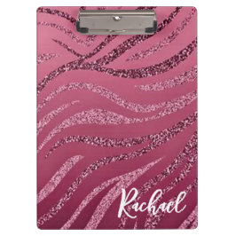 Glitzer Zebra Streifen Zwischenablage Klemmbrett