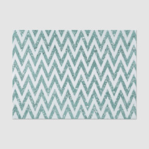 Glitzer Zigzag mit aquamarinen grünen und weißen I Seidenpapier