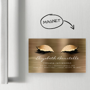 Glitzeraugen gebürstete Metall-Wimpernverlängerung Magnetische Visitenkarte