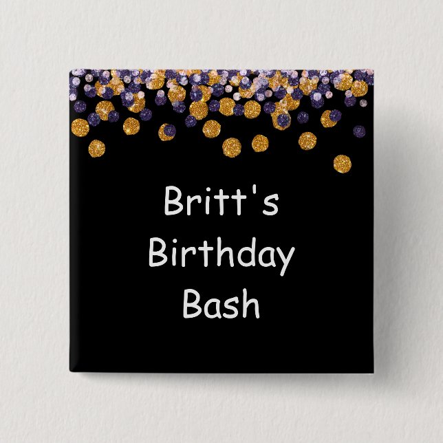 GlitzerConfetti Button (Vorderseite)