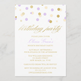 Glitzerconfetti-Geburtstags-Einladungen Einladung