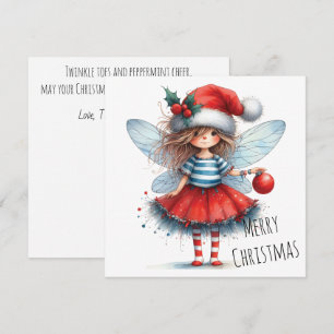 Glitzerfee mit Ornament – Weihnachtskarte