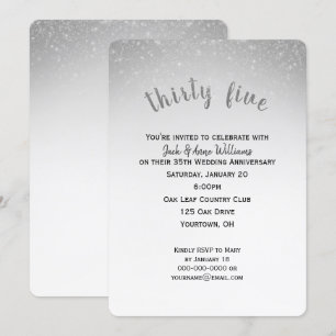 Glitzerkonfetti 35. Hochzeitstag Einladung