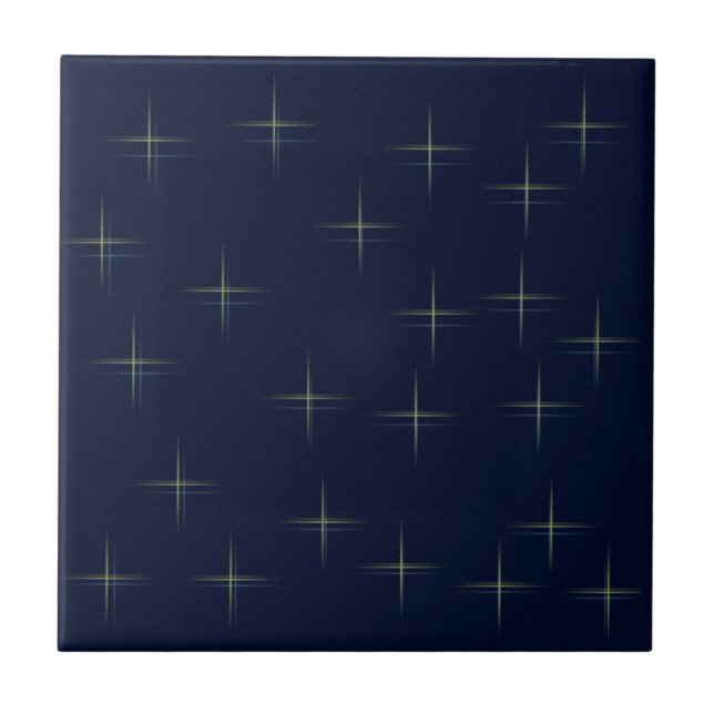 Glitzermuster auf Navy Fliese (Vorderseite)