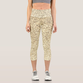 Glitzern aus leicht weichem Glitzer Capri Leggings