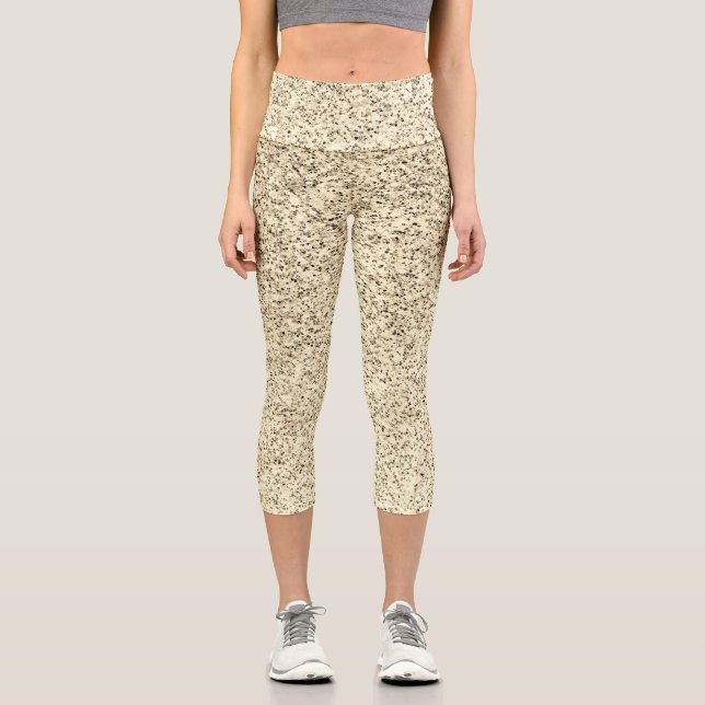 Glitzern aus leicht weichem Glitzer Capri Leggings (Vorderseite)