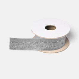 Glitzern - Bürste streicht Silver1 1,5" Satinband
