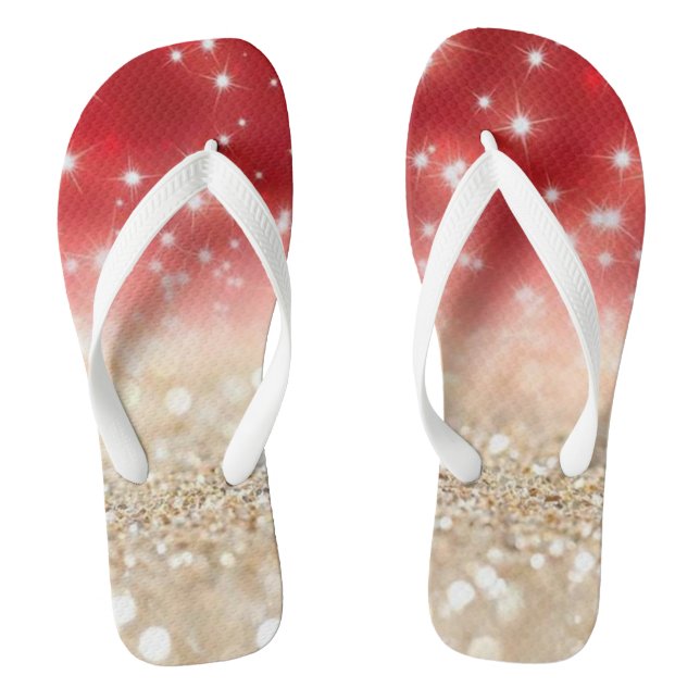 Glitzern Flip Flops (Fußbett)