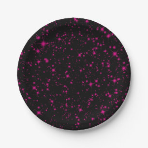 Glitzern Funkelnd Glitzer Stars Pappteller