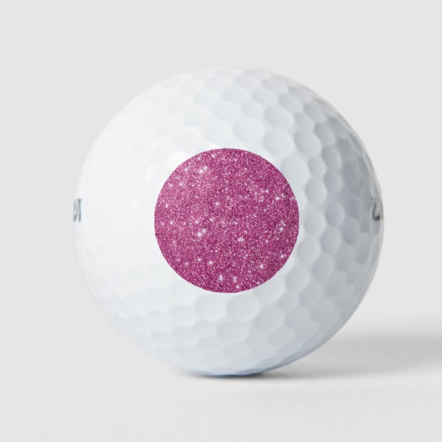 Glitzern für den heißen rosa Glitzer Golfball (Vorderseite)