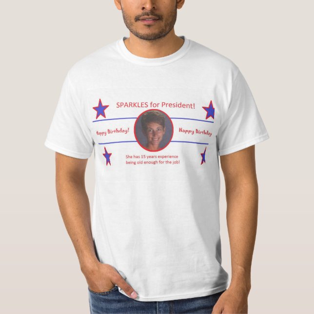 Glitzern für Präsidenten T-Shirt (Vorderseite)