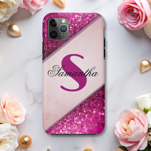 Glitzern Glitzer-Monogram-Skriptname Case-Mate iPhone Hülle