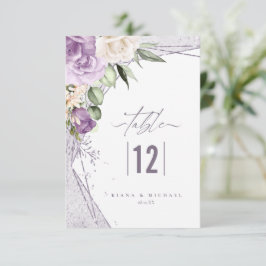 Glitzern Hochzeit Tischnummer Mauve ID889