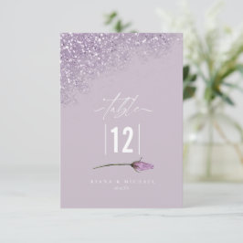 Glitzern Hochzeit Tischnummer Mauve ID889