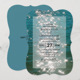 Glitzern Hochzeiten am Strand Einladung