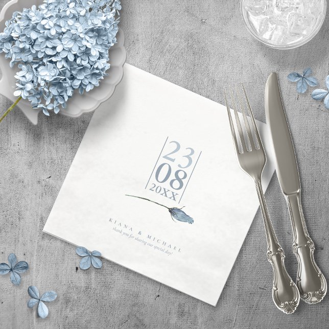 Glitzern Hochzeitstag weiß/blau ID889 Serviette (Von Creator hochgeladen)