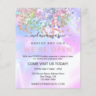 Glitzern Holographic Glitzer Elegante Makeup Artis Flyer