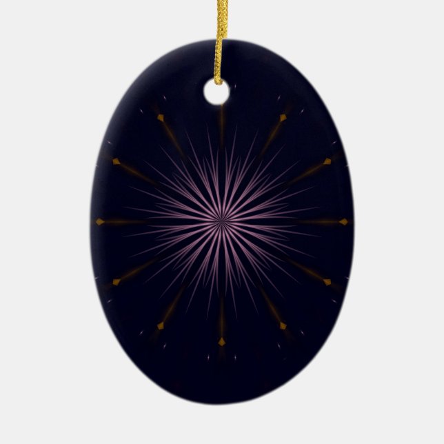 Glitzern im Dunkeln Keramik Ornament (Vorne)