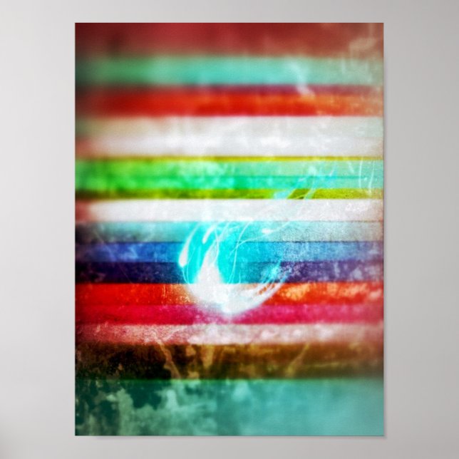 Glitzern in einem farbenfrohen Meer Poster (Vorne)