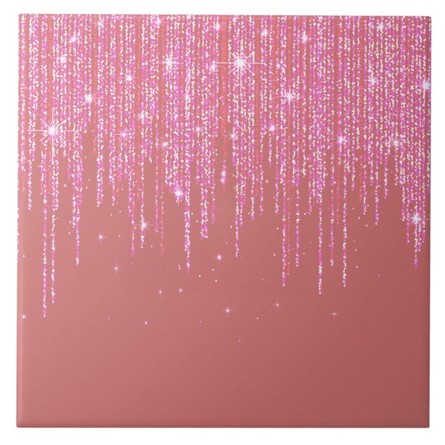 Glitzern Keramik Tile Fliese (Vorderseite)