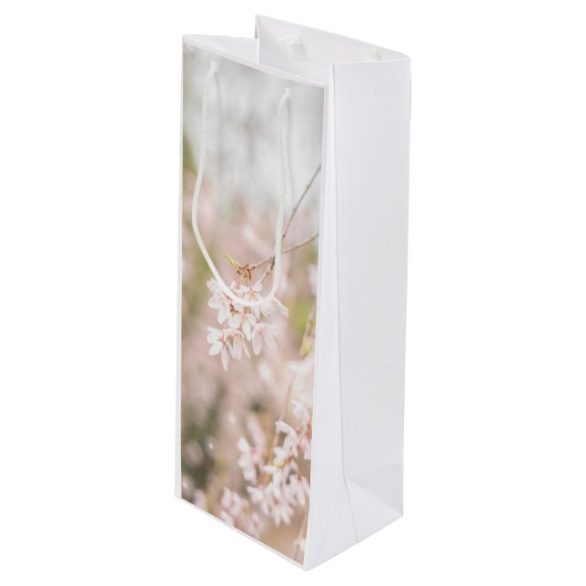 Glitzern mit hellen Wendekrebsen Geschenktüte Für Weinflaschen (Vorderseite Schrägansicht)