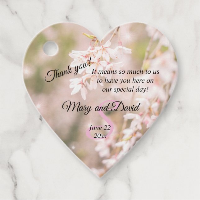 Glitzern mit hellen Winden Hochzeiten Geschenkanhänger (Vorderseite)