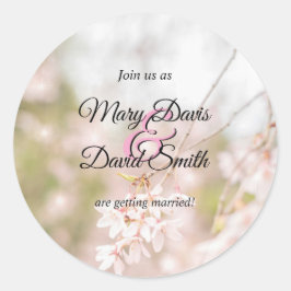 Glitzern mit hellen Winden Hochzeiten Runder Aufkleber