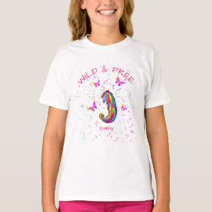Glitzern mit Schmetterlingen T-Shirt