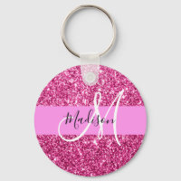 Glitzern Monogram für Girl und Glam Hot Pink Glitz