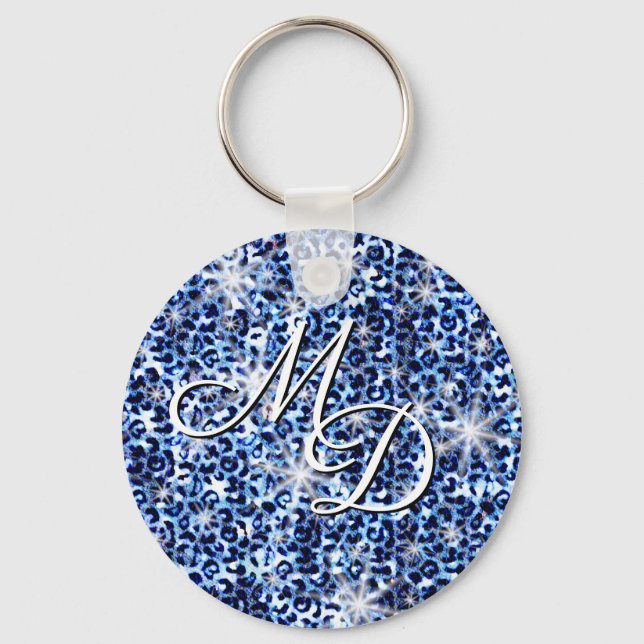 Glitzern Monogram Schlüsselanhänger (Vorderseite)