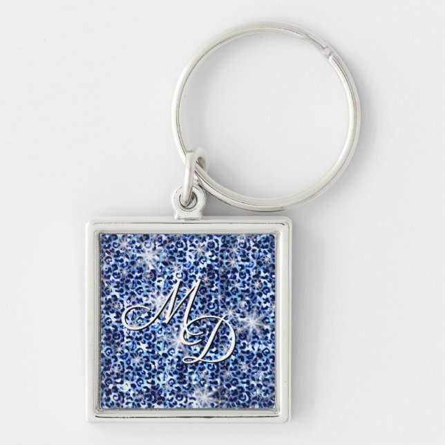 Glitzern Monogram Schlüsselanhänger (Vorne)