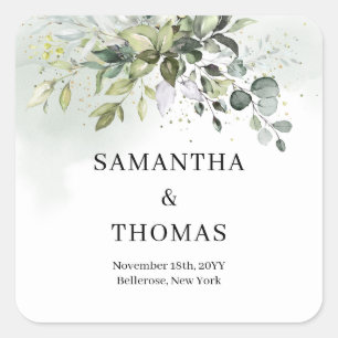 Glitzern Quadratischer Aufkleber