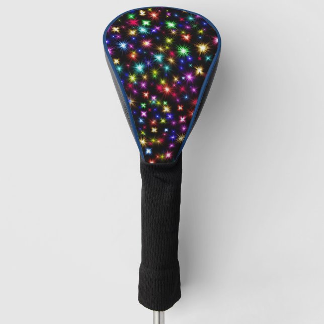 Glitzern, Sterne und Feuerwerkskörper Golf Headcover (Vorderseite)