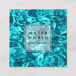 Glitzern Swimming Pool Service Foto Reisen Quadratische Visitenkarte