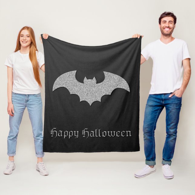 Glitzernde Fledermaus Halloween Fleecedecke (Beispiel)