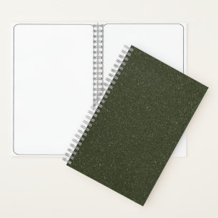 Glitzernde Moosgrüne Skizzenbuch individuell gesta Notizbuch
