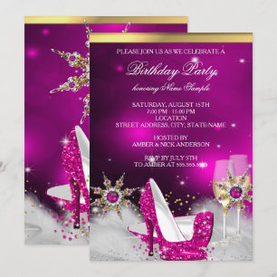 Glitzernde rosa High Heel Schuhe Silber Gold Champ Einladung