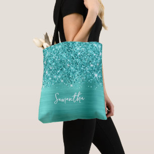 Glitzernde Türkis Teal Glam Name